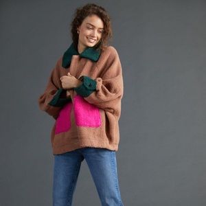 Anthropologie Colorblock Jacket